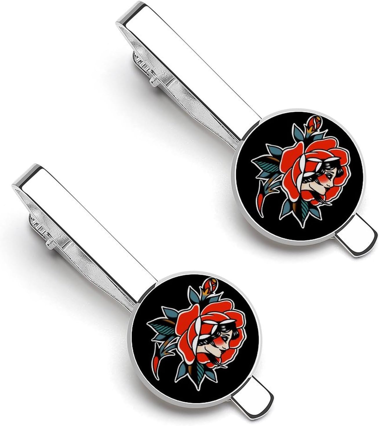 Classic Traditional Tattoo Tie Clip Fashion Jewelry Necktie Pin for Wedding Busiess Office Accessories