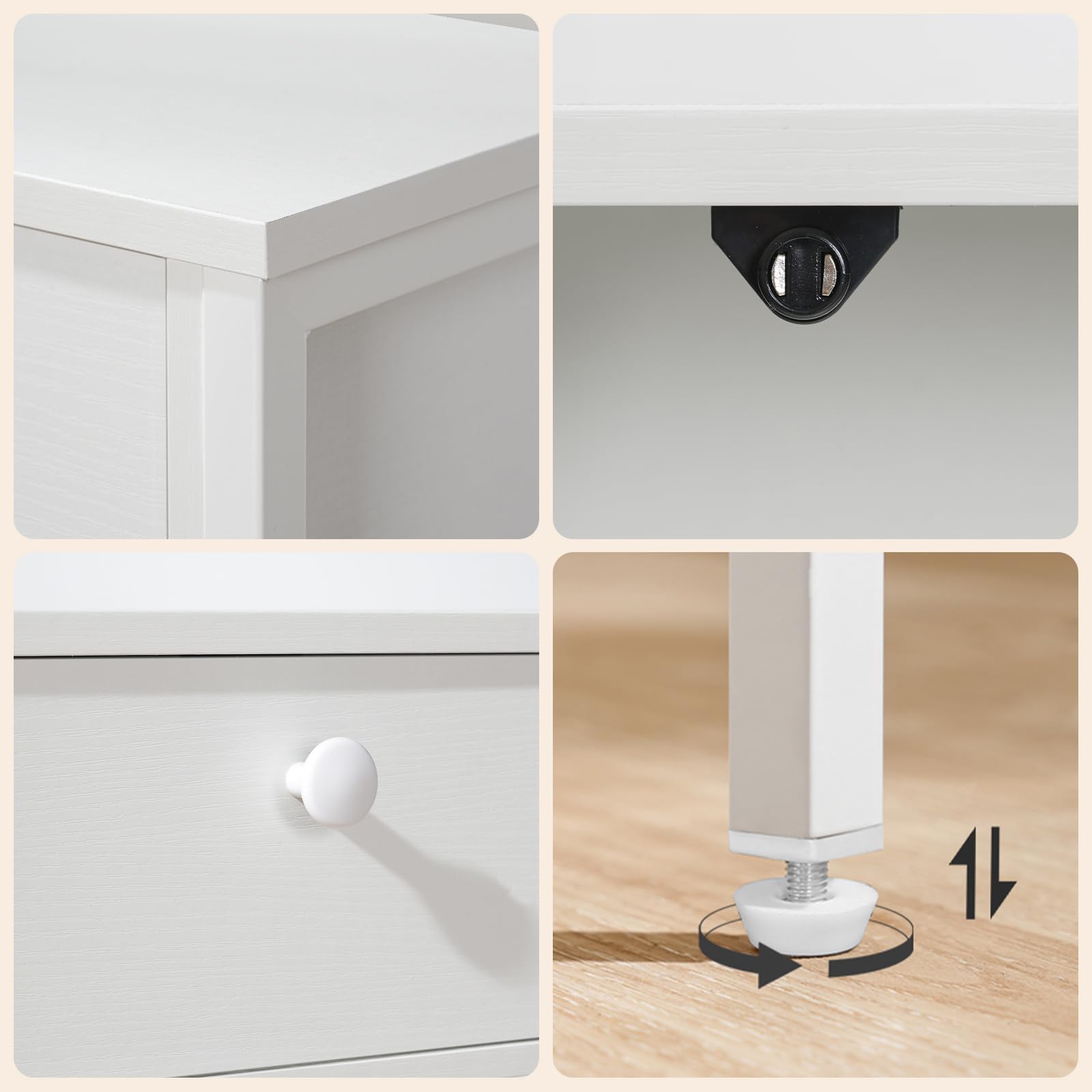 HOOBRO EWW32XG01 - Mesa consola con cajón y 2 estantes de almacenamiento, mesa de sofá con estructura de metal resistente, 100 x 24 x 80 cm, para entrada, pasillo, salón, color blanco