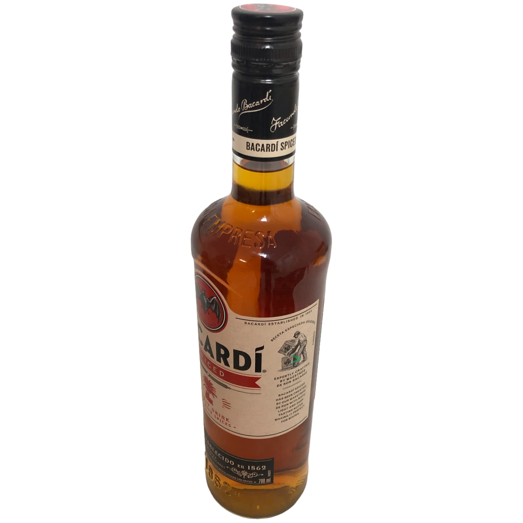 Bacardi Spiced 35% 6er Pack (6x700ml Flasche) + usy Block