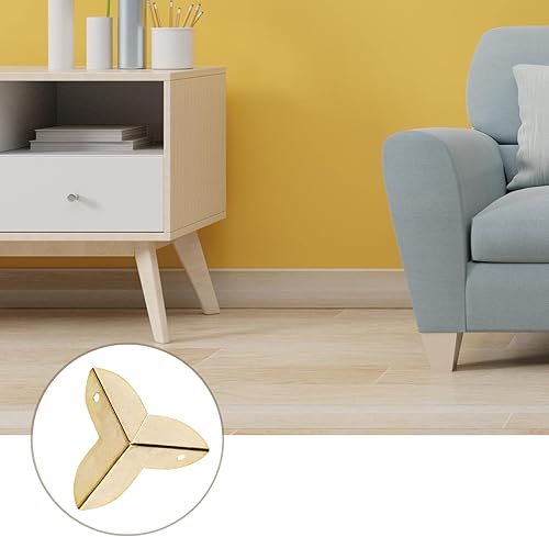 Miniatura 3 de METALLIXITY Protectores de esquina decorativos (0.866 in0.87 pulgadas), 20 unidades, funda de metal de madera para muebles, mesa de madera, latón