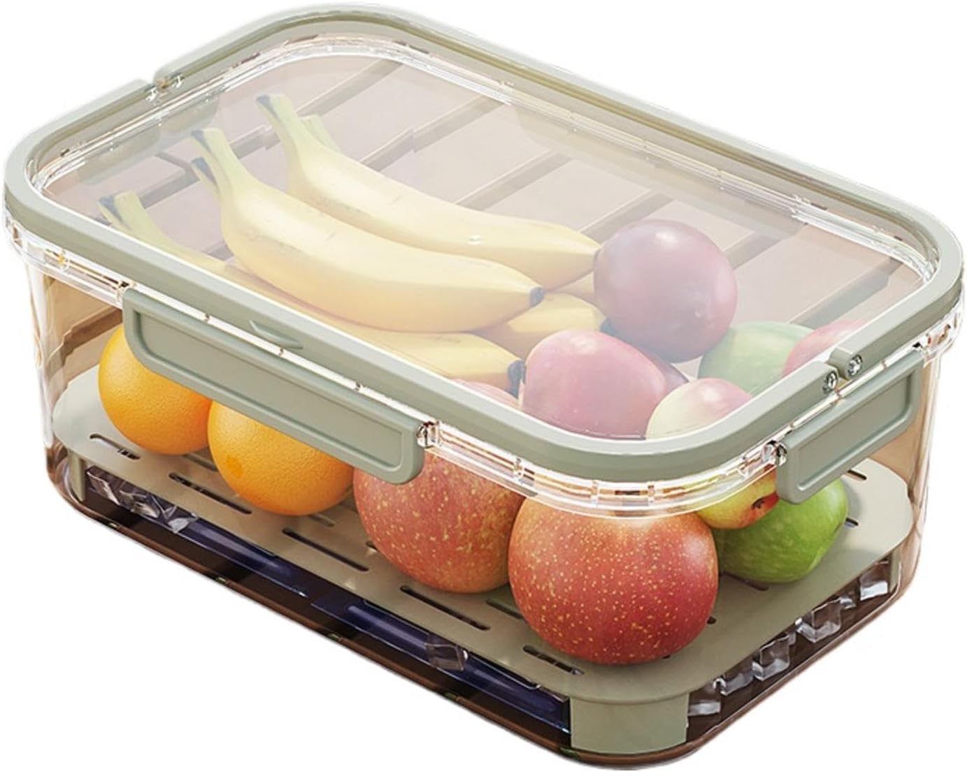 Portable Transparent Crisper, Picnic Hand-held bento Box, Grains and Vegetables Refrigerator Crisper, Lunch Box Outdoor Picnic Basket Storage Box