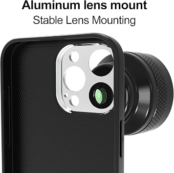 8MM Fisheye Lens with 17mm Thread Lens Phone Case for iPhone 15 Pro Max