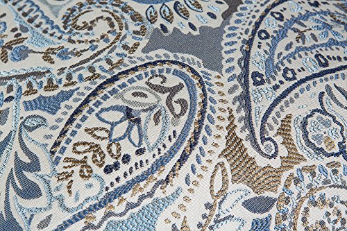 Mika Home Pack Of 2 Decorative Pillow Covers Throw Pillow Cases,Paisley Pattern,18X18 Inches,Blue Brown Cream Multicolor thumb #4