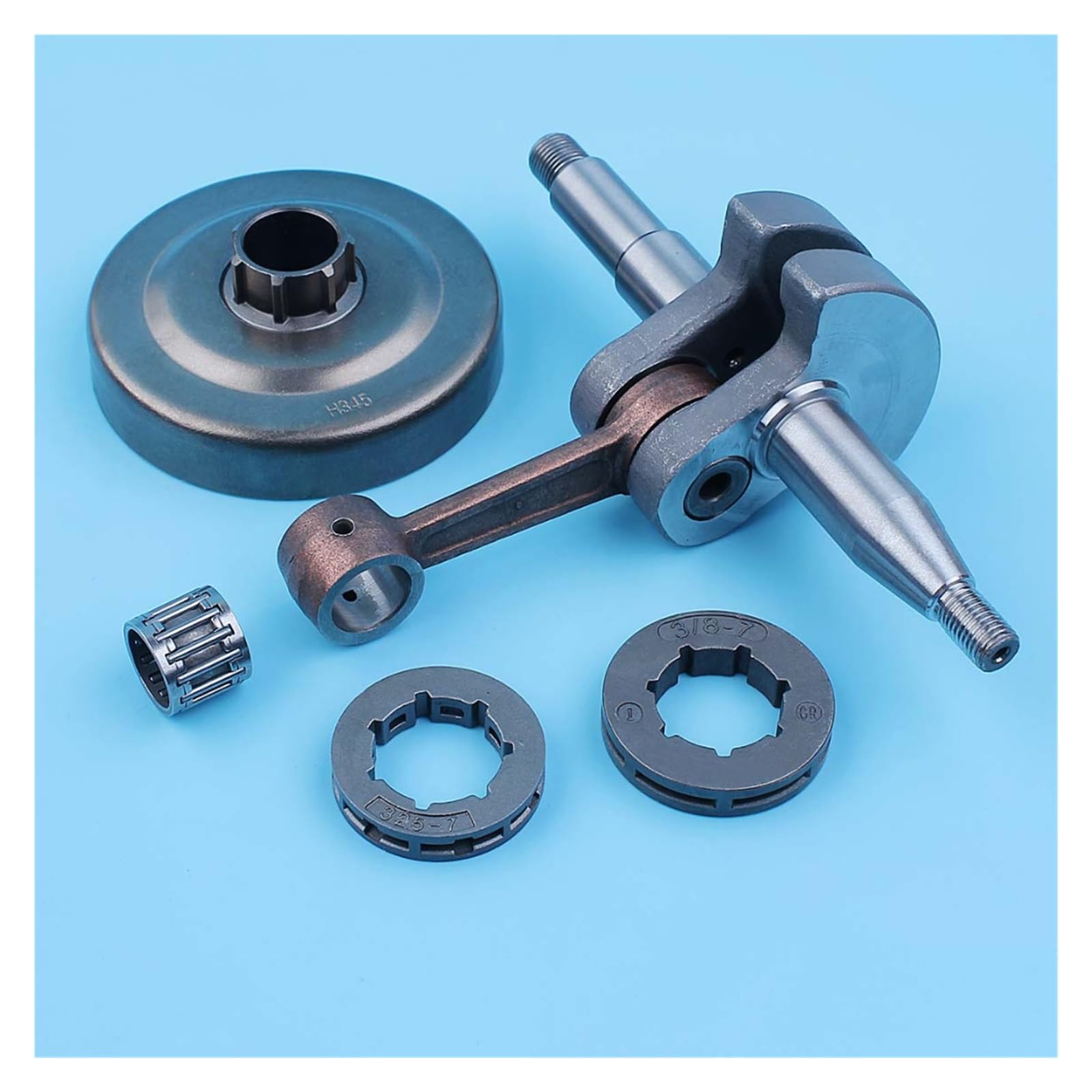 Cigüeñal embrague tambor rueda dentada llanta aguja cojinete Kit for Husqvarna 340 345 350 motosierra 503 85 80-71