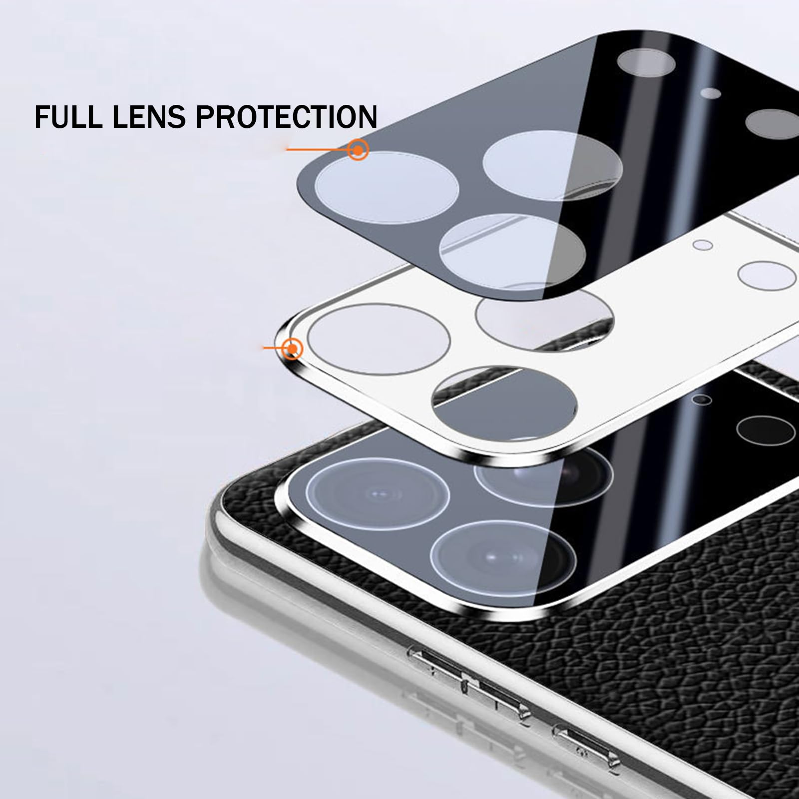 Skórzane etui do iPhone'a 17 Pro Max/17 Pro/17 Air/17, odporne na wstrząsy, pełna ochrona aparatu, galwanizowana krawędź, smukła obudowa, czarny, 17 Air