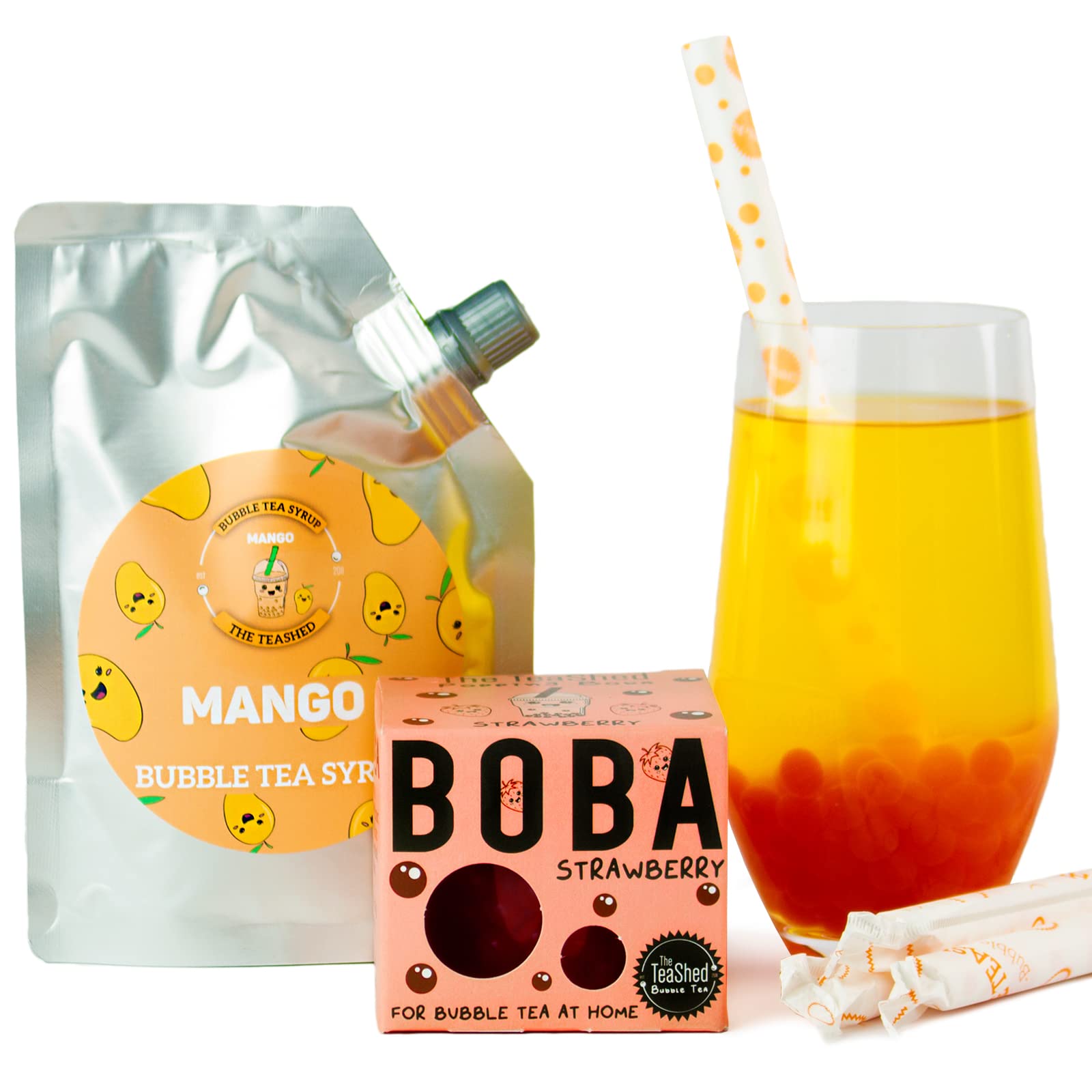 Bubble Tea Syrup Kit 3 Servings | Syrup + Boba Set | The TeaShed