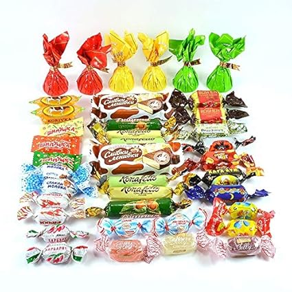 Premium Ukrainian Assorted Candy Mix from Roshen {Up To 40 Different Types  of Candy} (1Lb)