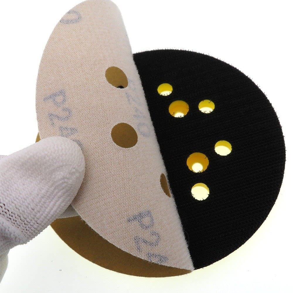 Carta vetrata al corindone marrone 10 pezzi Carta vetrata ad anello da 125 mm grana 60#-800#, 240