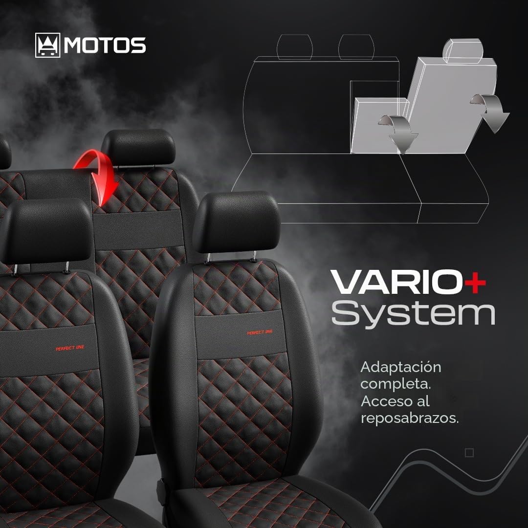 MOTOS Fundas universales para Asientos de Coche para Ford Ranger Funda Asiento Coche Delantero con Sistema de Airbag Activo, Ajuste, Material de Tres Capas, Aspecto Elegante, Aplicación Versá
