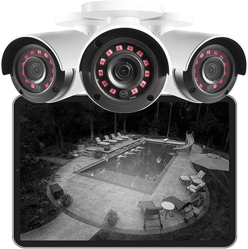 Miniatura 7 de Lorex Sistema de cámara de seguridad con cable para interiores y exteriores, cámaras Bullet HD de 1080p con vigilancia de detección de movimiento,