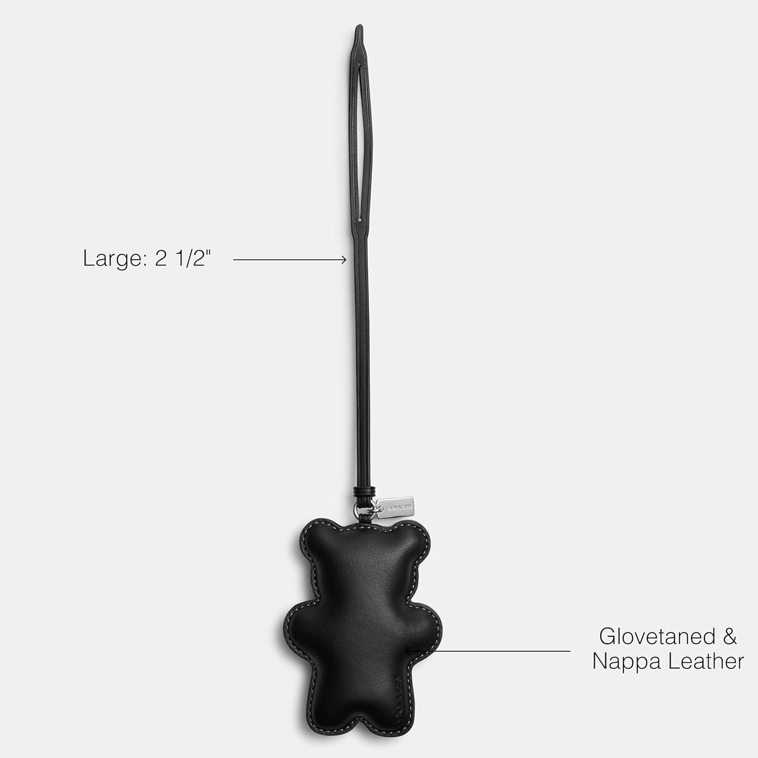 Bear Puffy Leather Bag Charm - Image 3