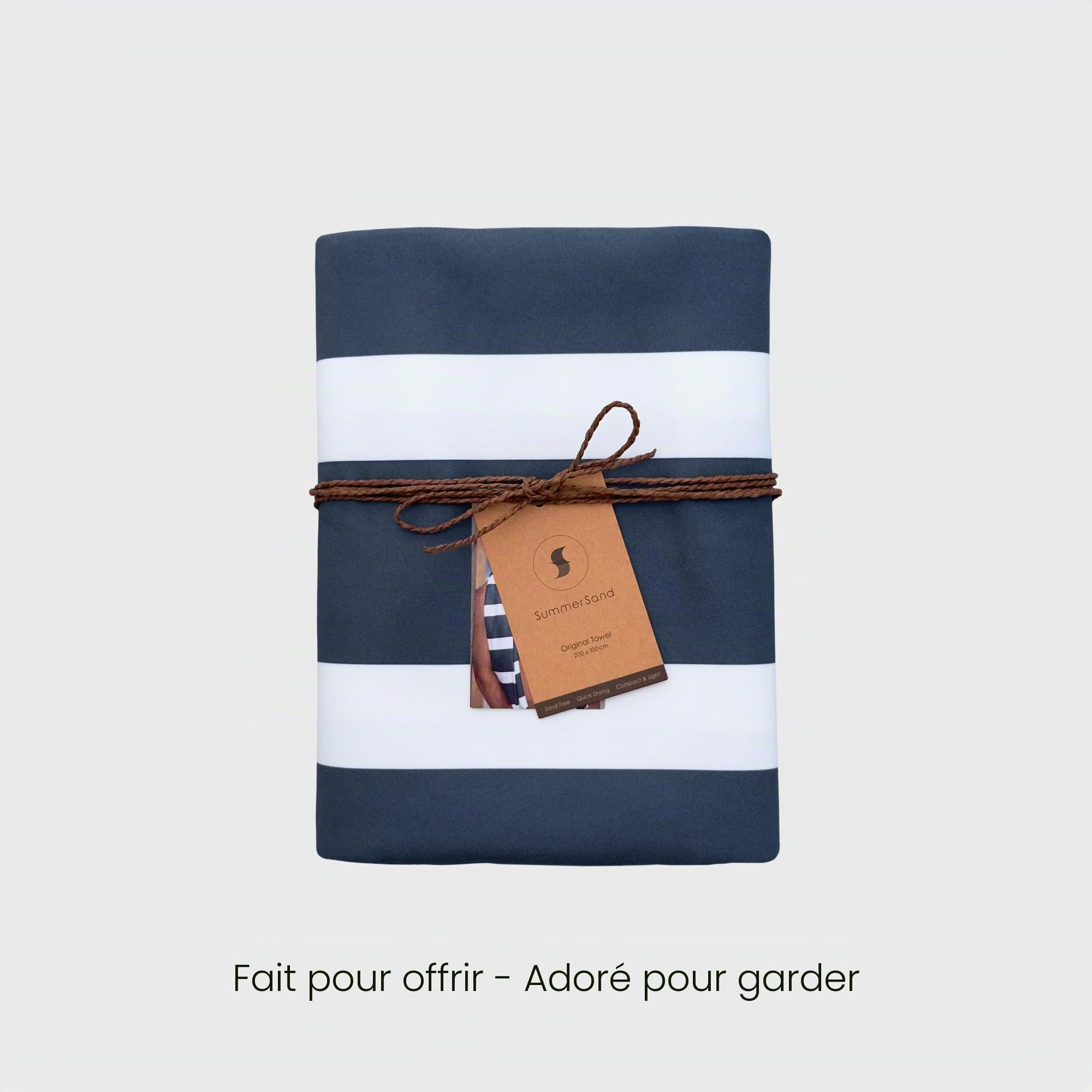 SummerSand Serviette de Plage Microfibre XL 200x100 cm - Drap de Plage Grande Taille antisable - Serviette de Piscine légère, compacte, séchage Rapide – Deep Blue