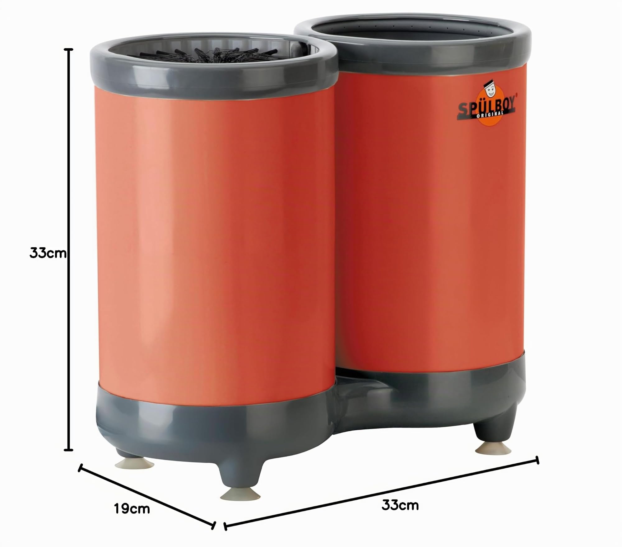 SpÜLBOY®TwinGo Lave-verres, modèle spécial limité en orange, lave-vaisselle pour verres, rinçage pour verres sous pression