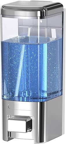 Dispensador de jabón manual, montaje en pared de 17 oz16.9 fl oz, dispensador de jabón de manos de cocina de gran capacidad, dispensador de loción