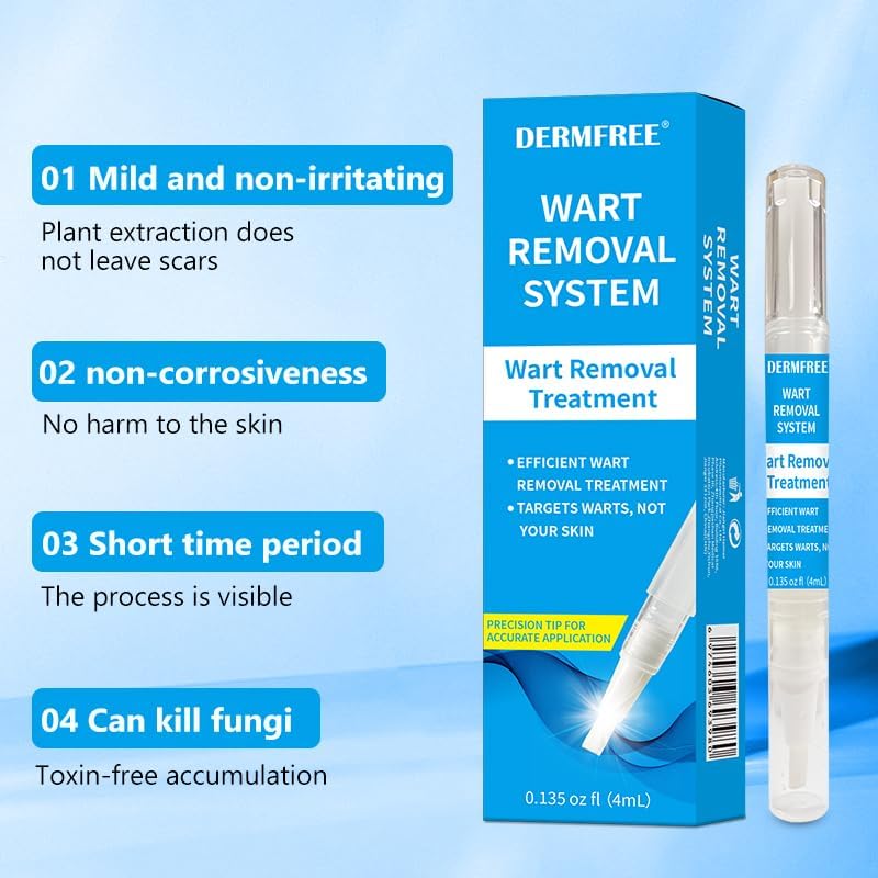 Image of Wart Remover Liquid for Body - Salicylic Acid Serum with Precise Applicator, Removal Plantar Wart, Gentle Natural Herbal Formula for All Skin Types (2)