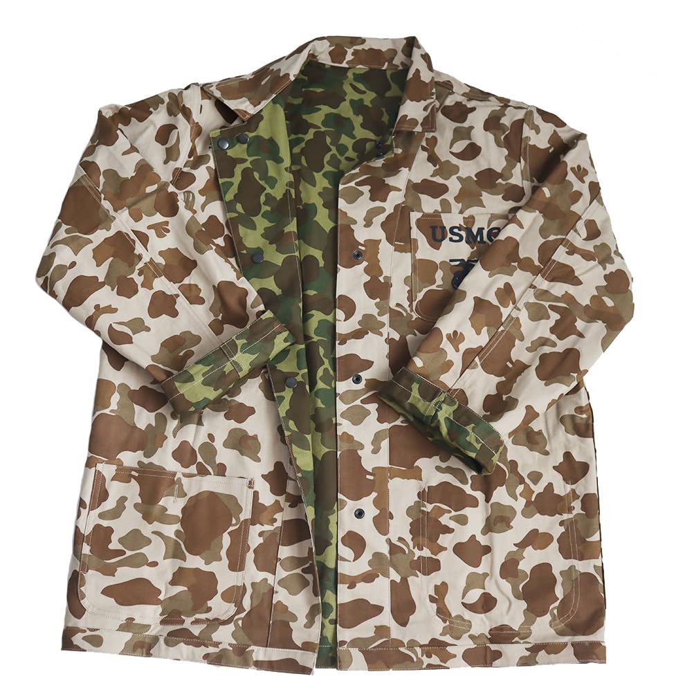 WW2 Pacific Camo Uniforme Vintage US Navy Field Jacket Pantalon Réplique WWII USMCHBT Vêtements Camouflage Double Face