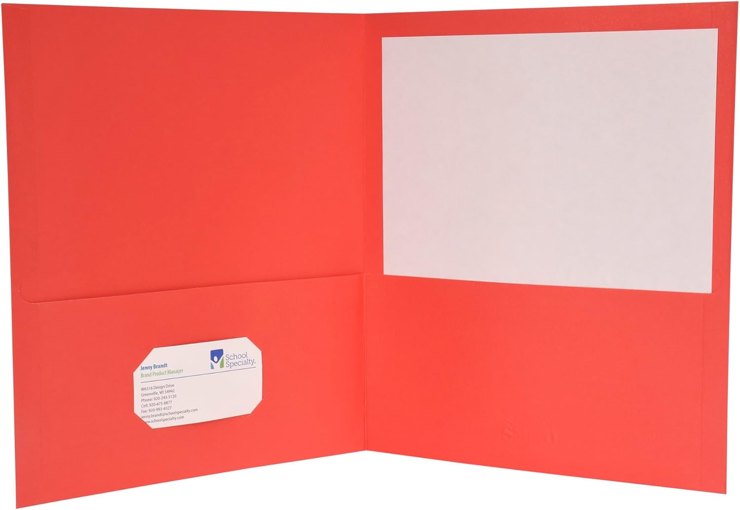 School Smart 2-Packet Leatherette, 8.5" by 11" Sheets, Red, 25 Piece