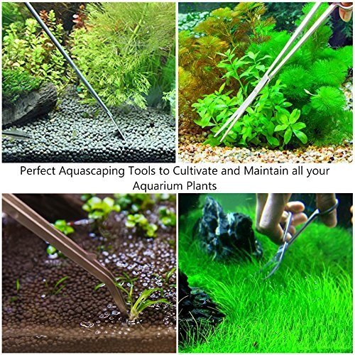 Aquascaping Tools Aquatic Plant Tweezers Scissor Spatula Tool Aquarium Scrapers 4 in 1 Stainless