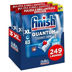 Offerta Finish Quantum Infinity Shine Pastiglie Lavastoviglie, 249 Capsule, per una Pulizia Profonda e Stoviglie Brillanti in sconto oggi