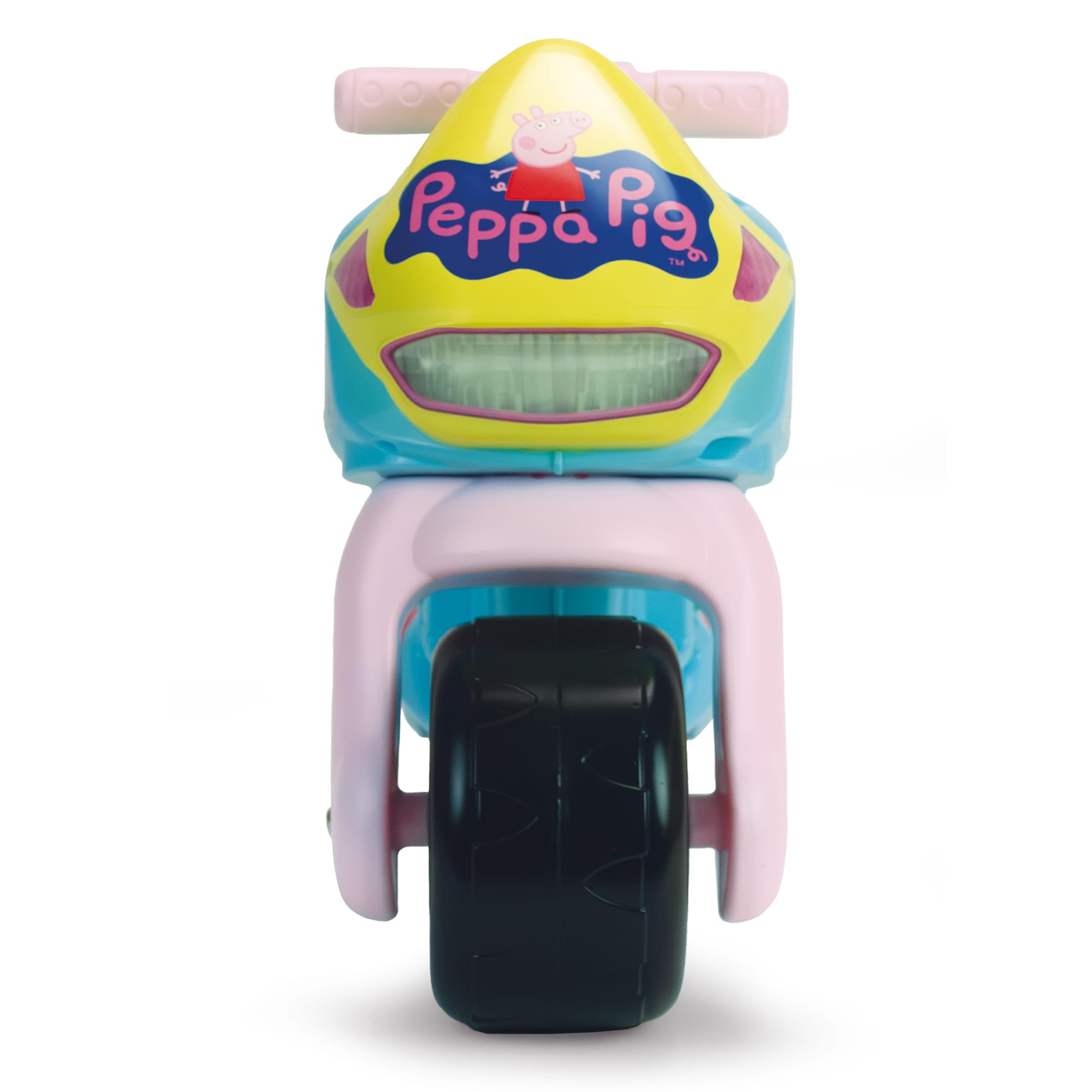 Jeździk dla dzieci 1-3 lata - Motocykl do biegania dla niemowląt Twin Dessert Peppa Pig - Moto Zabawka dla dziewczynek i chłopców - Szerokie koła - Stabilny Lekki Ergonomiczny - INJUSA