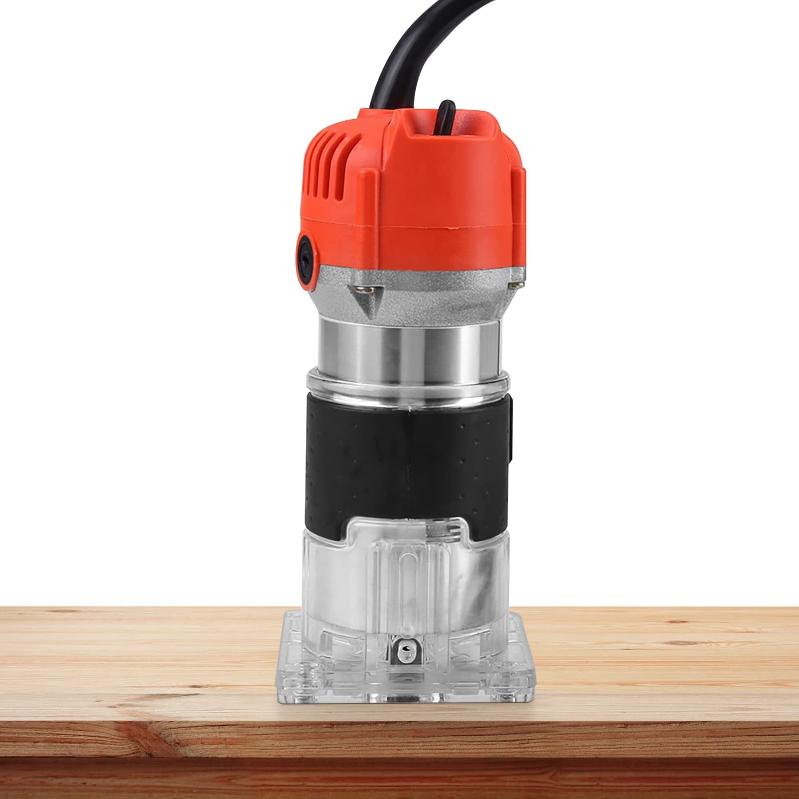 Fresa Verticale, Con Base Fissa, Base di Inclinazione a Immersione, 220V 30000R/min 20 x 9 x 8,3 cm, Per Lntaglio Fresatura ed Incisione, Fresatrice Verticale per Legno
