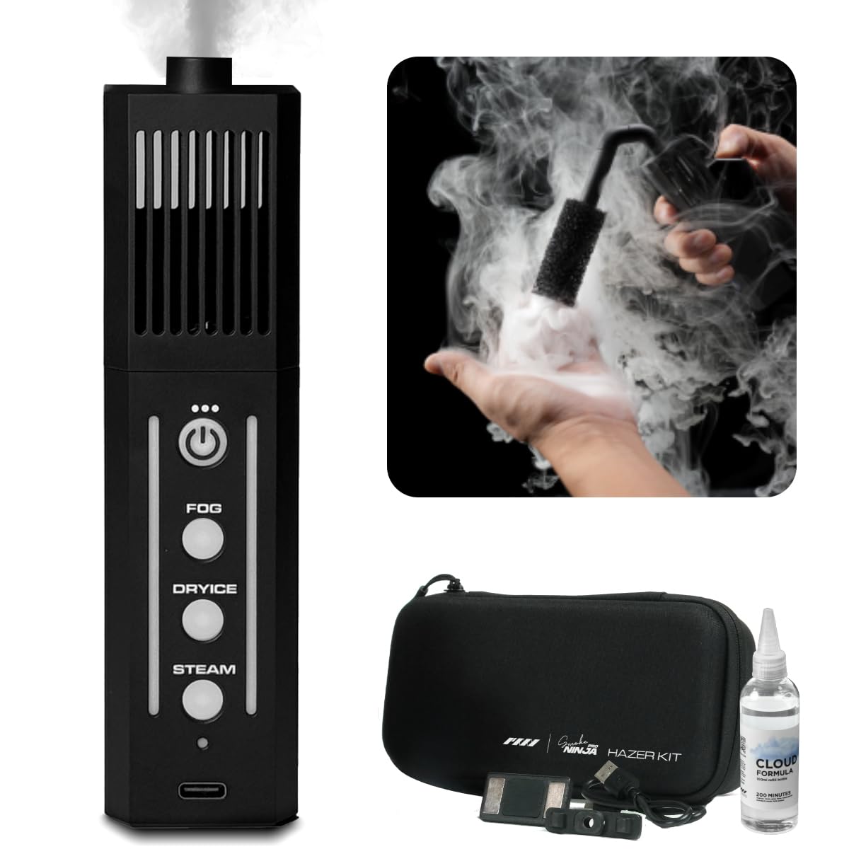 PMI SmokeNINJA PRO Portable Fog Machine, Improved Overheating