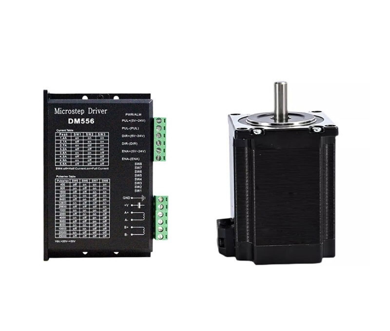 1 Set TB6600/DM542/DM556 Hybrid Step Driver with NEMA23 Stepper Motor 57x100mm 4-Lead 4.2A 2.5N.m 100mm NEMA 23 for Computerized Numerical Control Parts(with TB6600 Driver)