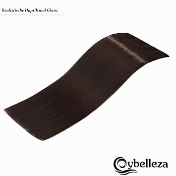 Clip-In Hair Extensions Straight Long Medium Brown 70 cm