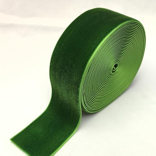 Miniatura 3 de Chenkou Craft Cinta de terciopelo verde de Navidad de 1 12 pulgadas a granel (verde, 1 12 pulgadas)