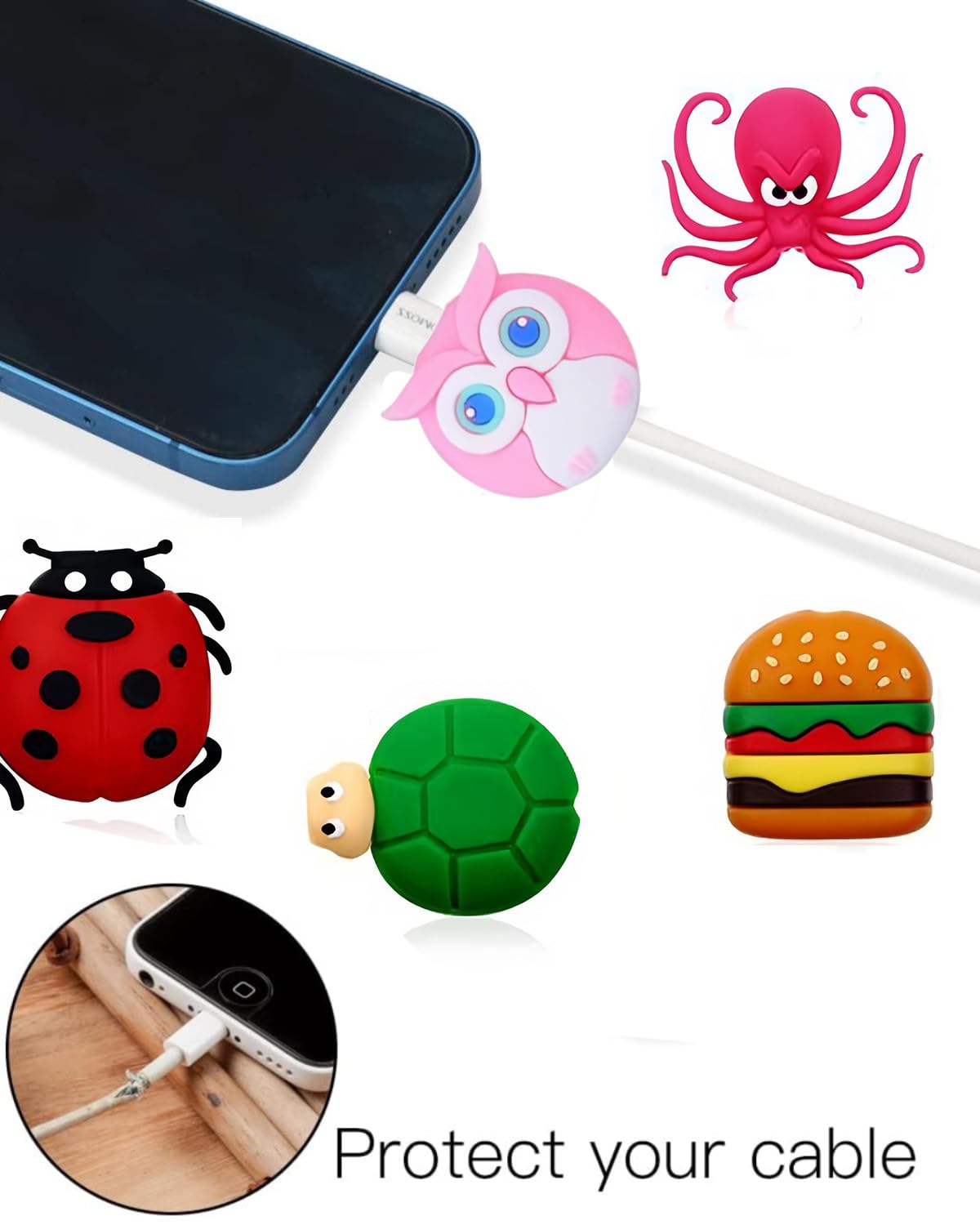 Protezioni per Cavi,Protezione Cavo di Ricarica,Morso per Cavo per Animale Carino,17PC Mini Protezione per Cavo di Ricarica Prevenire Rottura del Cavo per Le Linee Dati Caricabatterie USB Cavo Protezioni per Cavi,Protezione Cavo di Ricarica,Morso per Cavo per Animale Carino,17PC Mini Protezione per Cavo di Ricarica Prevenire Rottura del Cavo per Le Linee Dati Caricabatterie USB Cavo
