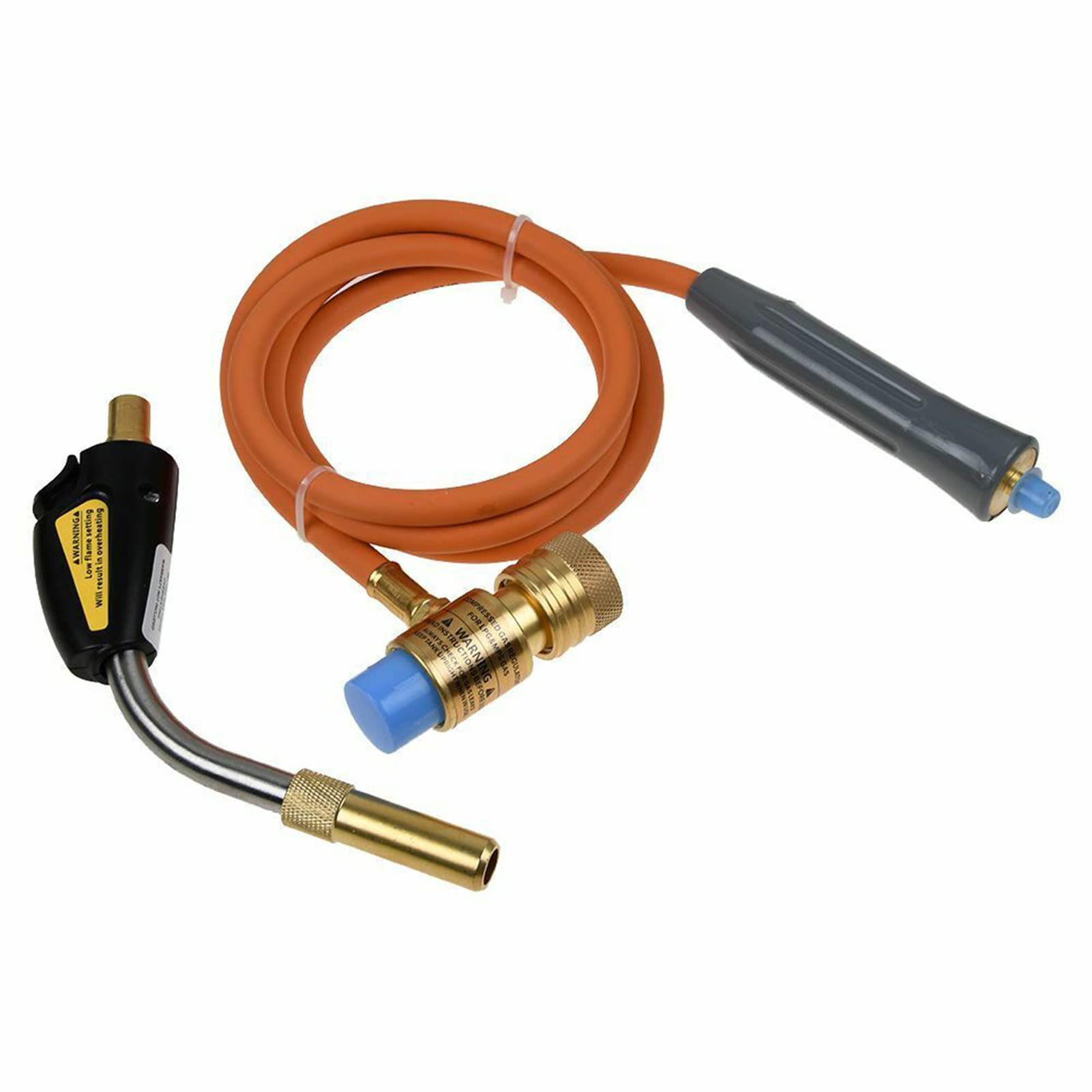 Kit de soplete de soldadura de autoencendido con llama ajustable 360 grados de punta giratoria de alta presión para soldadura, fontanería, reparación de refrigeración