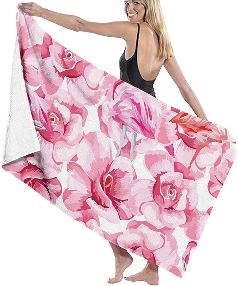 Just Be... Strandtuch Aus Mikrofaser | 160x80cm | Wellen-Motiv In Rosa | Schnelltrocknend & Ultra-saugfähig