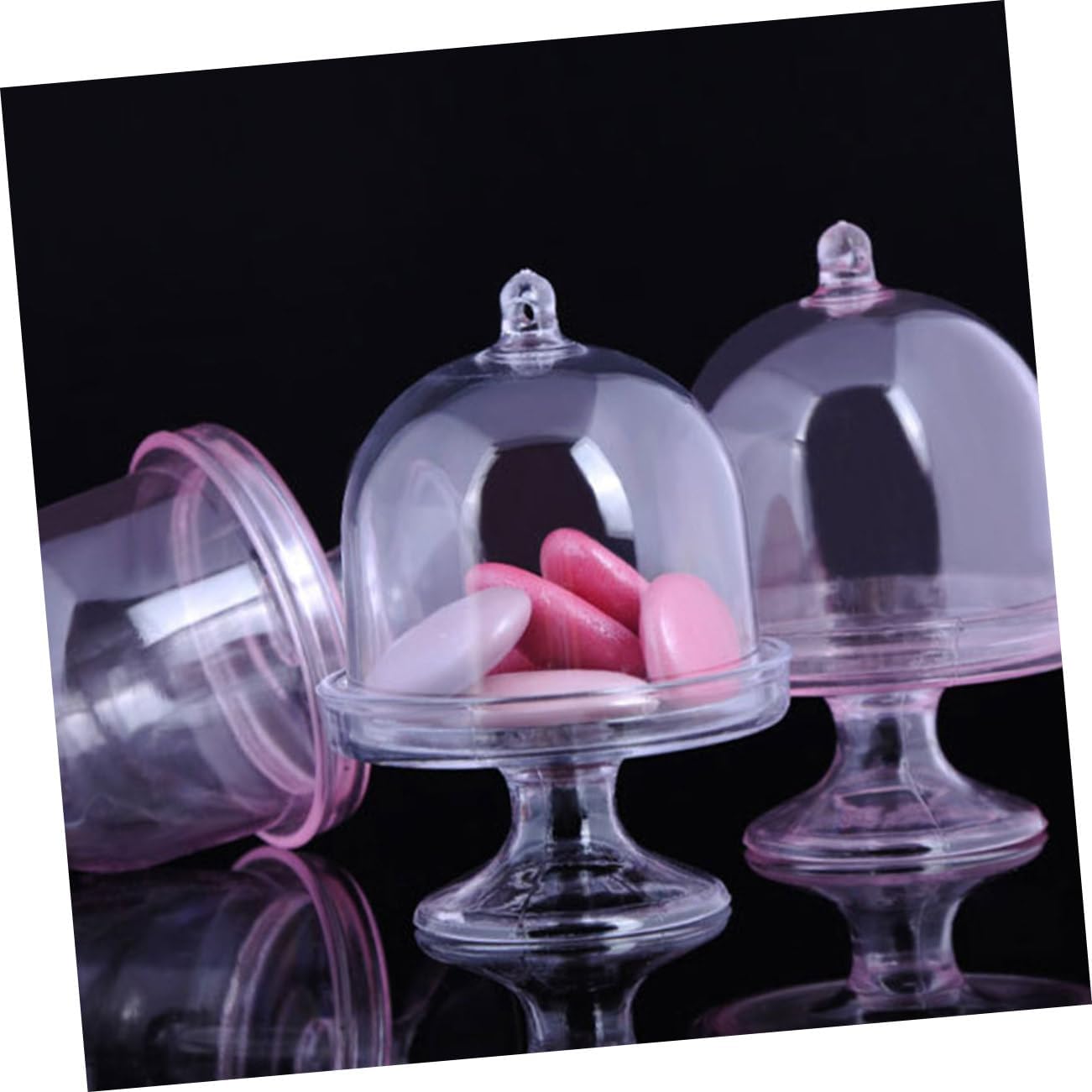 12pcs Transparent Candy Display Tray Lid for Weddings Birthdays and Holidays Candy Containers for Desserts Treats and Party Favors