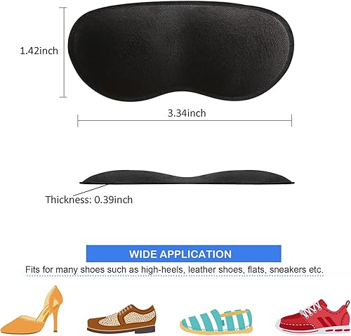 Miniatura 3 de 6 pares de empuñaduras de talón de microgamuza súper cómodas, forros de talón autoadhesivos para zapatos grandes, zapatos sueltos y alivio del dolor