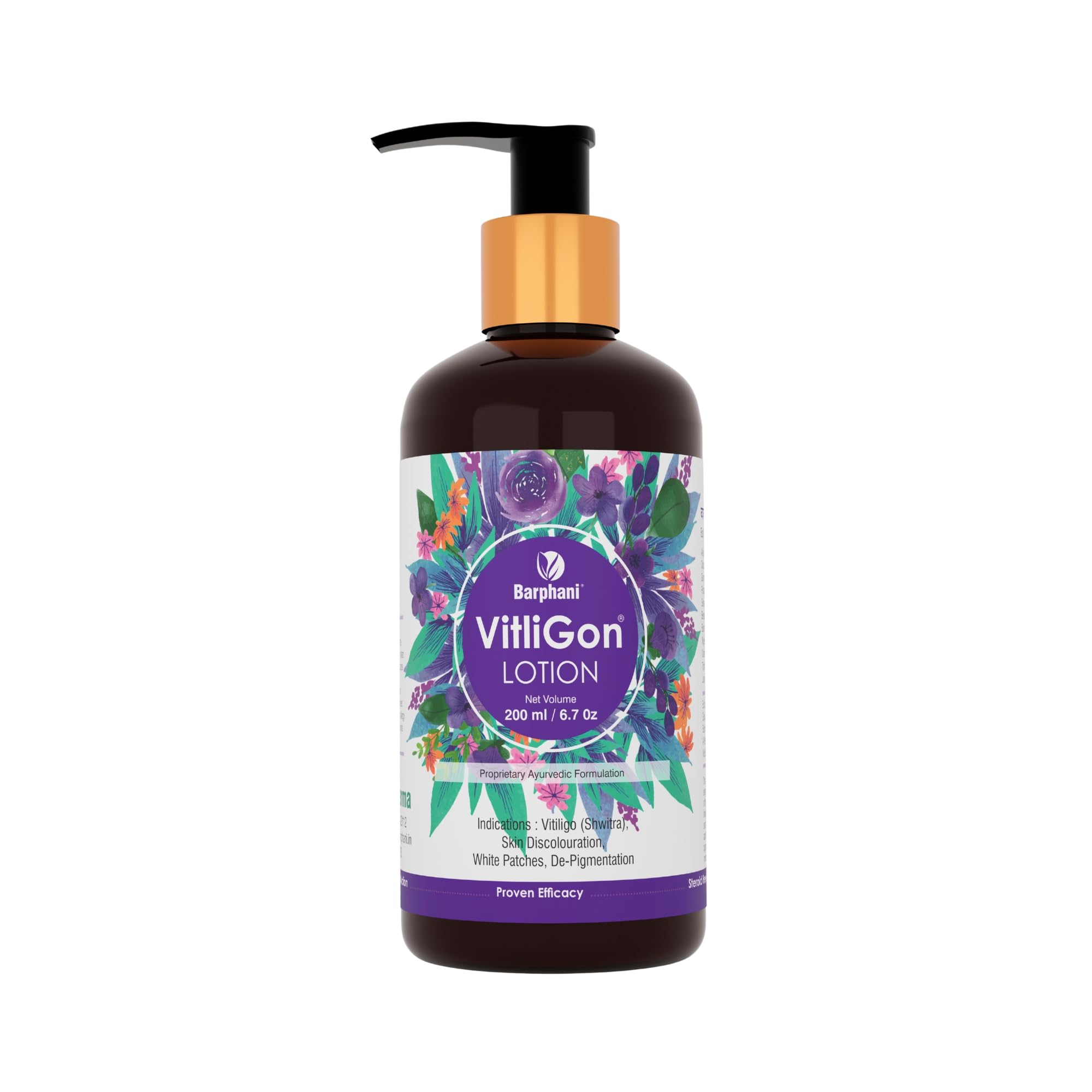 VitliGon Lotion 200ml for Vitiligo White Patches Uneven Skin Tone & Pigmentation Ayurvedic Solution Helps Restrict Spread & Increase Melanin-image-2