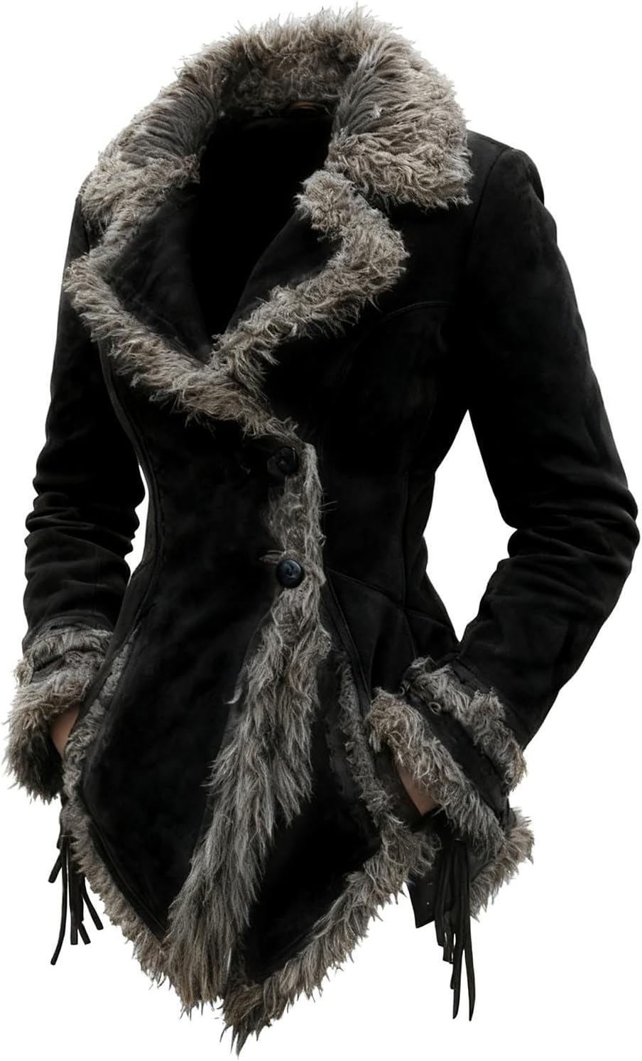 Women's Retro with Collar and Lapel, Beggar Style Jacket Collar Coat Brown Jacket Women