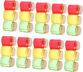 30pcs Miniature Jam Jar Candy Can Model Resin Dollhouse Ornament for Micro Landscape Decoration Small Playhouse Accessories in Yellow Red Green Safe Craft Display