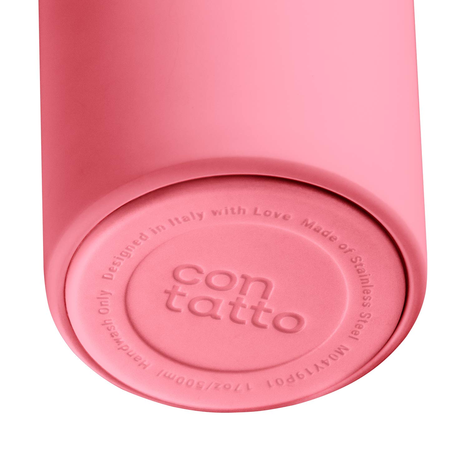 con-tatto Bottle Bottiglia termica con 3 Pareti in Acciaio e Rame - Bevande fredde per 25 ore e calde per 15 ore - Fascia e Tappo Sport Lid inclusi! (Bubble Gum)