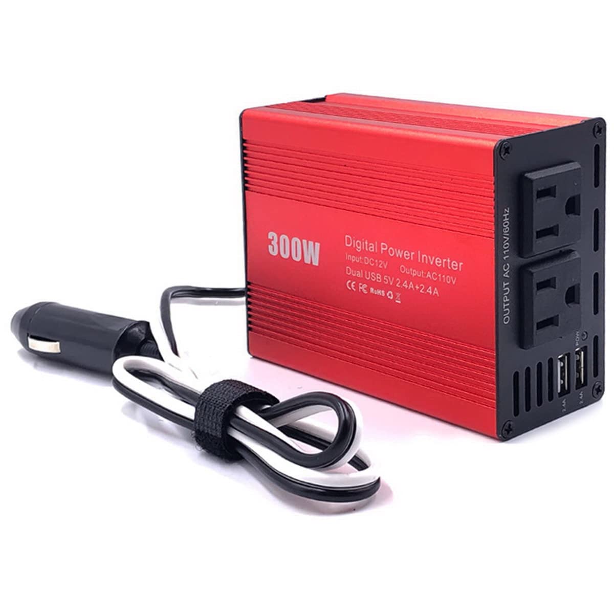 Amazon.co.jp: インバーター シガーソケット コンセント 300W DC12Vを