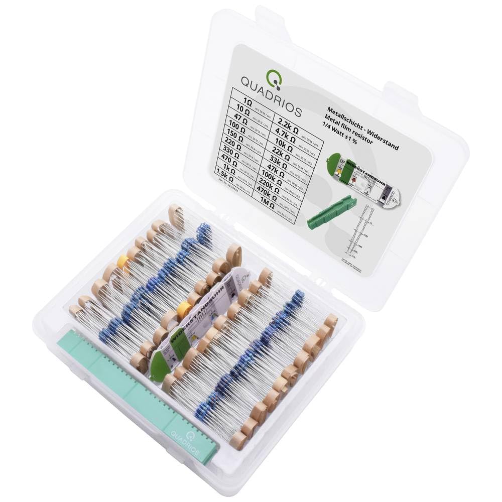 Quadrios 2010P033 2010P033 Metal Film Resistor Assortment Axial Leaded 0207 0.25W 1% 1 Set, Multicoloured - Image 2