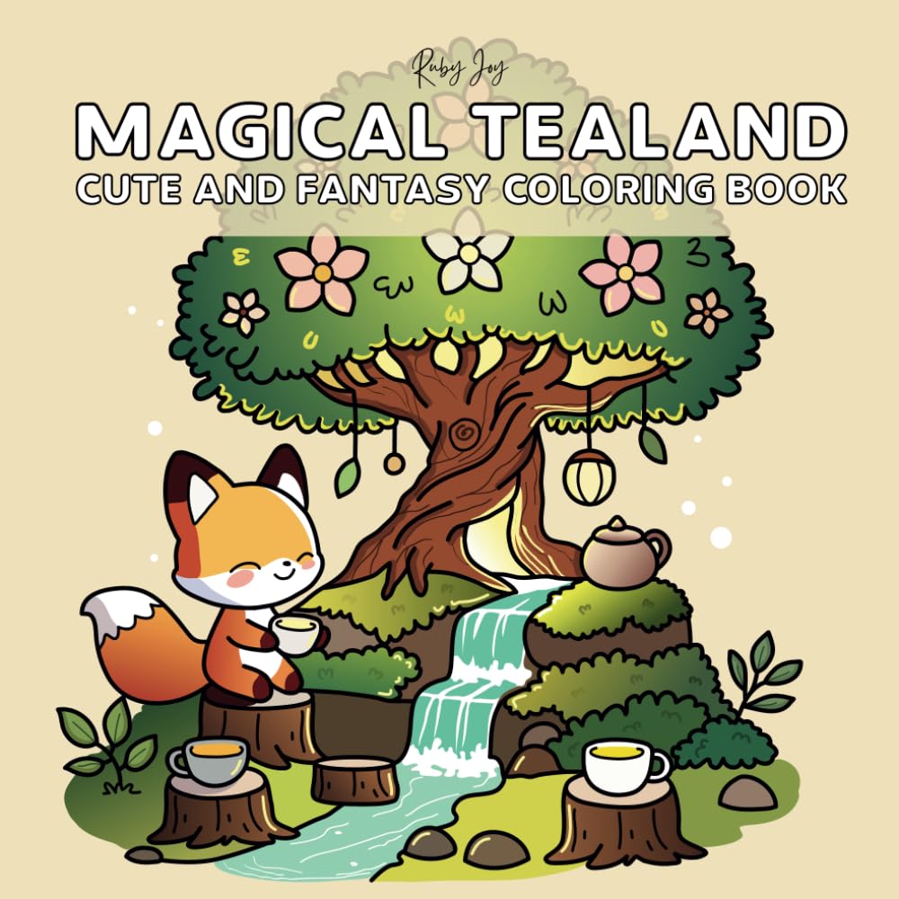 Magical TeaLand: Cute and Fantasy Coloring Book