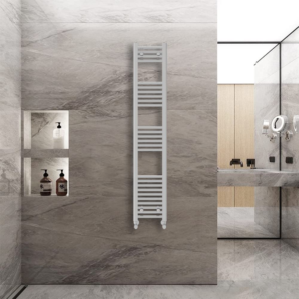 Warmehaus Straight Heated Towel Rail Radiator Ladder Chrome 1600x300mm