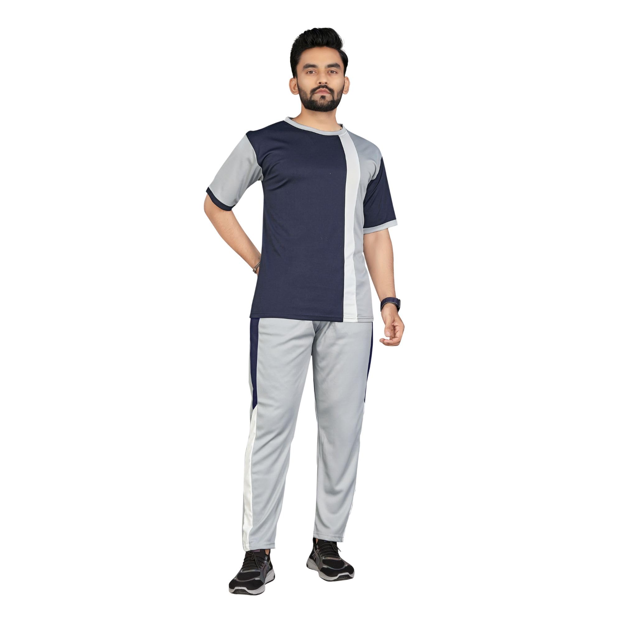Track Set for Casual & Sports Activity | Cotton Blend Fabric | Half Sleeve Round Neck Top & Track Pants |Soft Texture |Boys Regular Fit-image-26