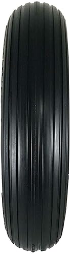 Miniatura 5 de Juego de 2 neumáticos para carretilla 4.804.00-8 sin plano con rodamiento de rueda de 34 y 58, cubo de 3-6 pulgadas, neumáticos de goma sólida de 16