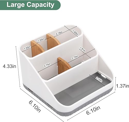 Miniatura 7 de Chintu Soporte para cepillos de dientes de baño para encimera, organizador de cepillos de dientes eléctrico, 6 ranuras, organización de cepillos de