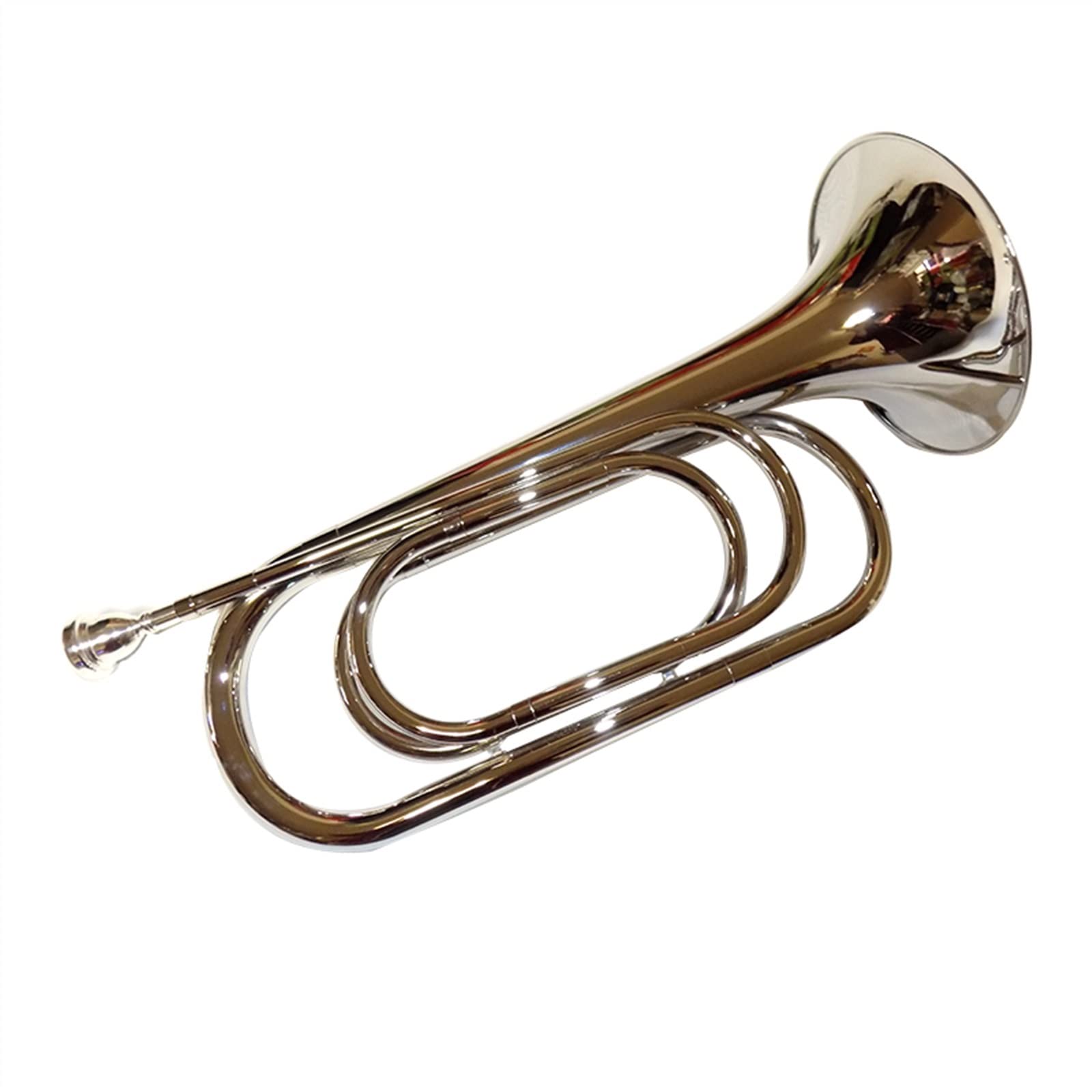 Instrumento de Latão Trompetas Para Estudiantes Bb Bugle Horn Con Bolsa Niquelado Bugle Horn Instrumentos Musicales Trompeta Bugle