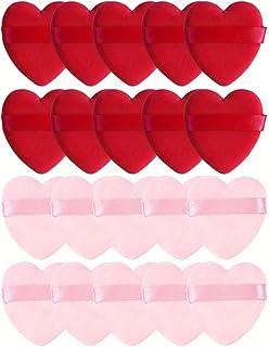 Hojaldre de maquillaje suave con forma de cor...