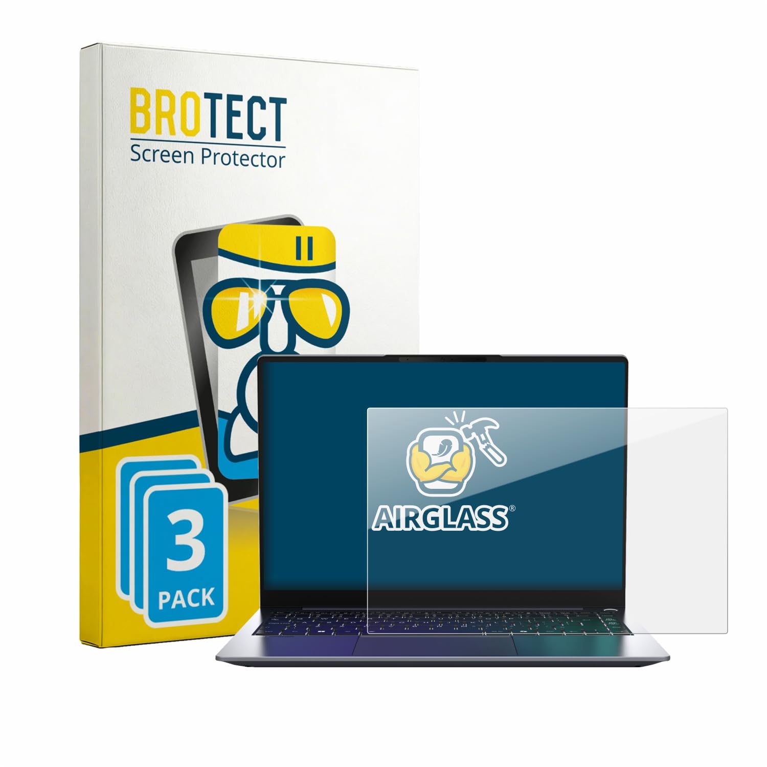brotect 3 Pezzi Pellicola Vetro per MEDION SPRCHRGD 14 S2 | Chiara Protezione Schermo Made in Germany, Durezza 9H Anti-Graffio Glass Screen Protector