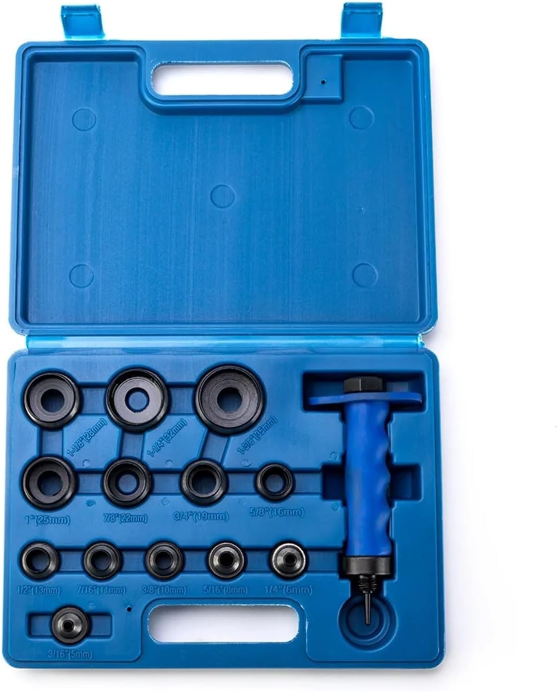 DIY Leather Craft 14Pcs Hollow Punch Set Belt Round Hole Punching Tool Replaceable High-Carbon Steel Heavy Duty Perforating Tool Widely Applicable