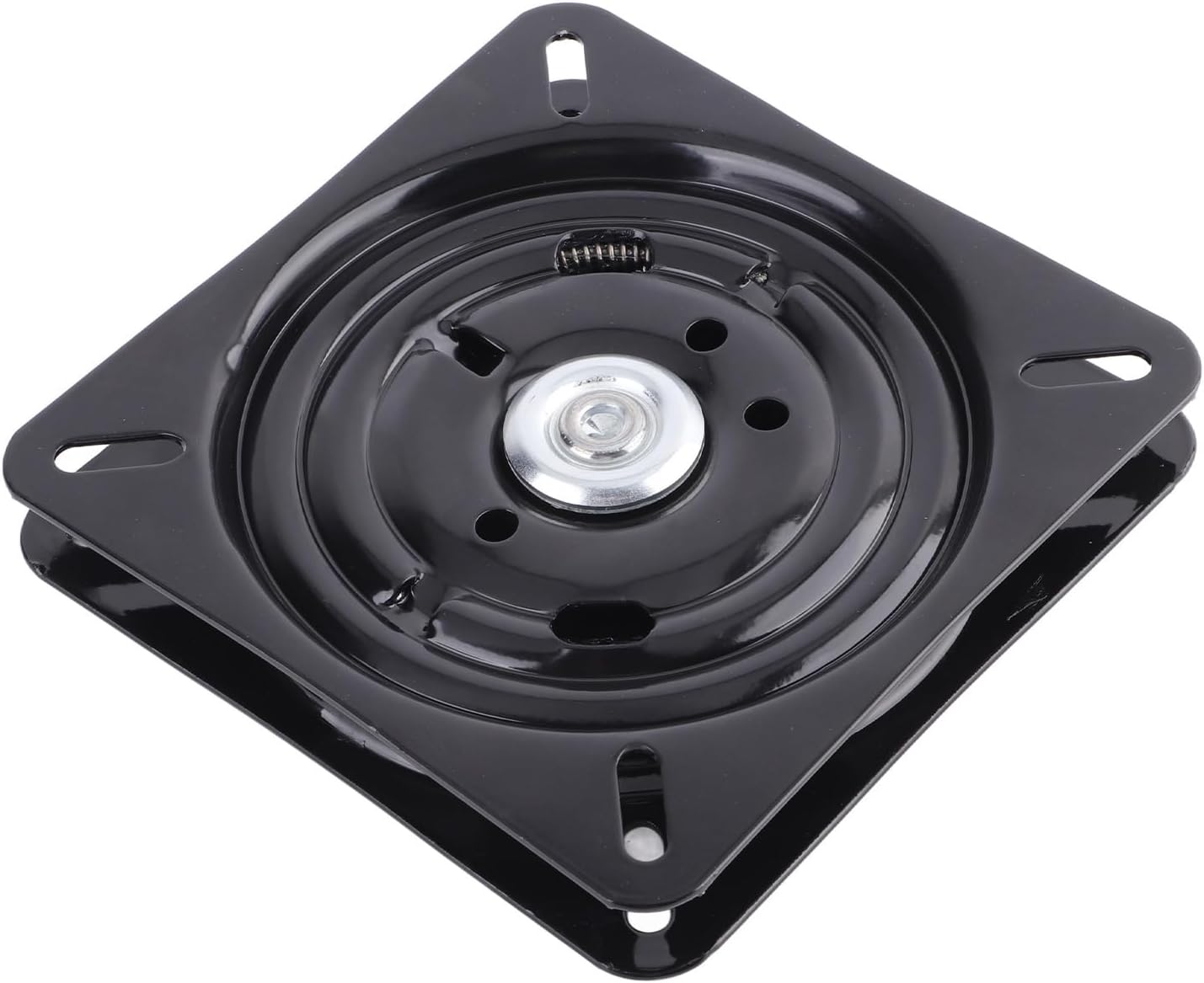 Bar Stool Swivel Plate, 7in, Black, WGFOIPpwbui3nx56, Alloy Steel, Turntable Base